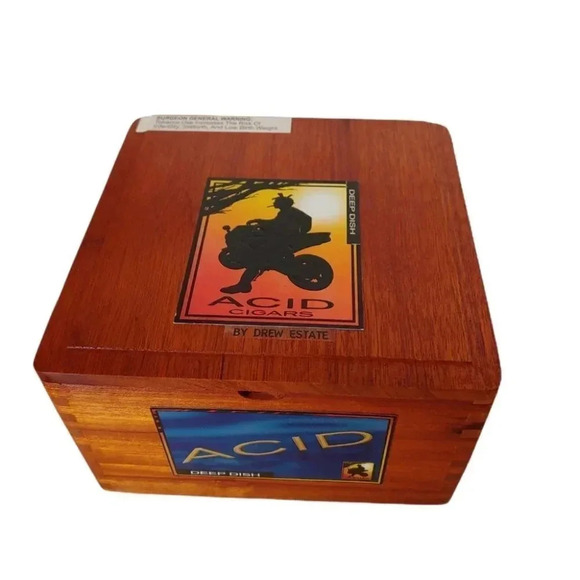 Acid by Drew Estates Deep Dish wooden cigar box, EC - Picture 1 of 8